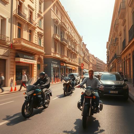 Tournage d'une scène de course-poursuite dans les rues de Marseille.